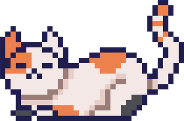 Cat pixel illustration